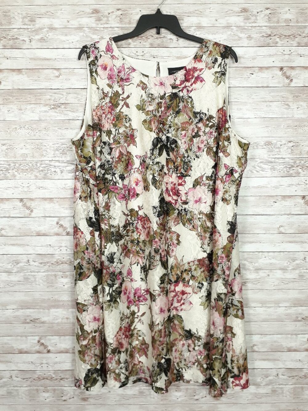 Lane Bryant Floral Lace Shift Dress Size 26 Sleeveless Lined 866A